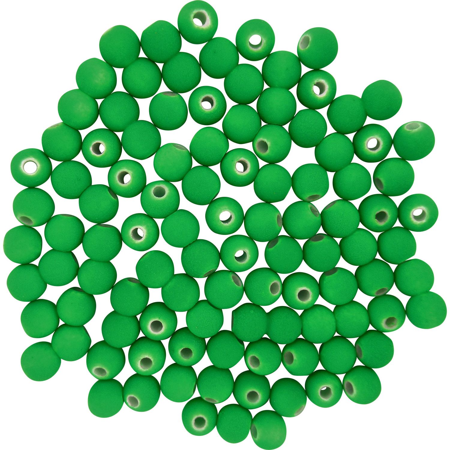 Dutch Fork 6mm Neon Green Beads