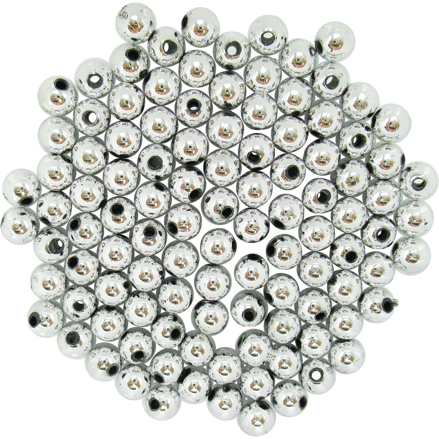 Dutch Fork 6mm Silver Beads