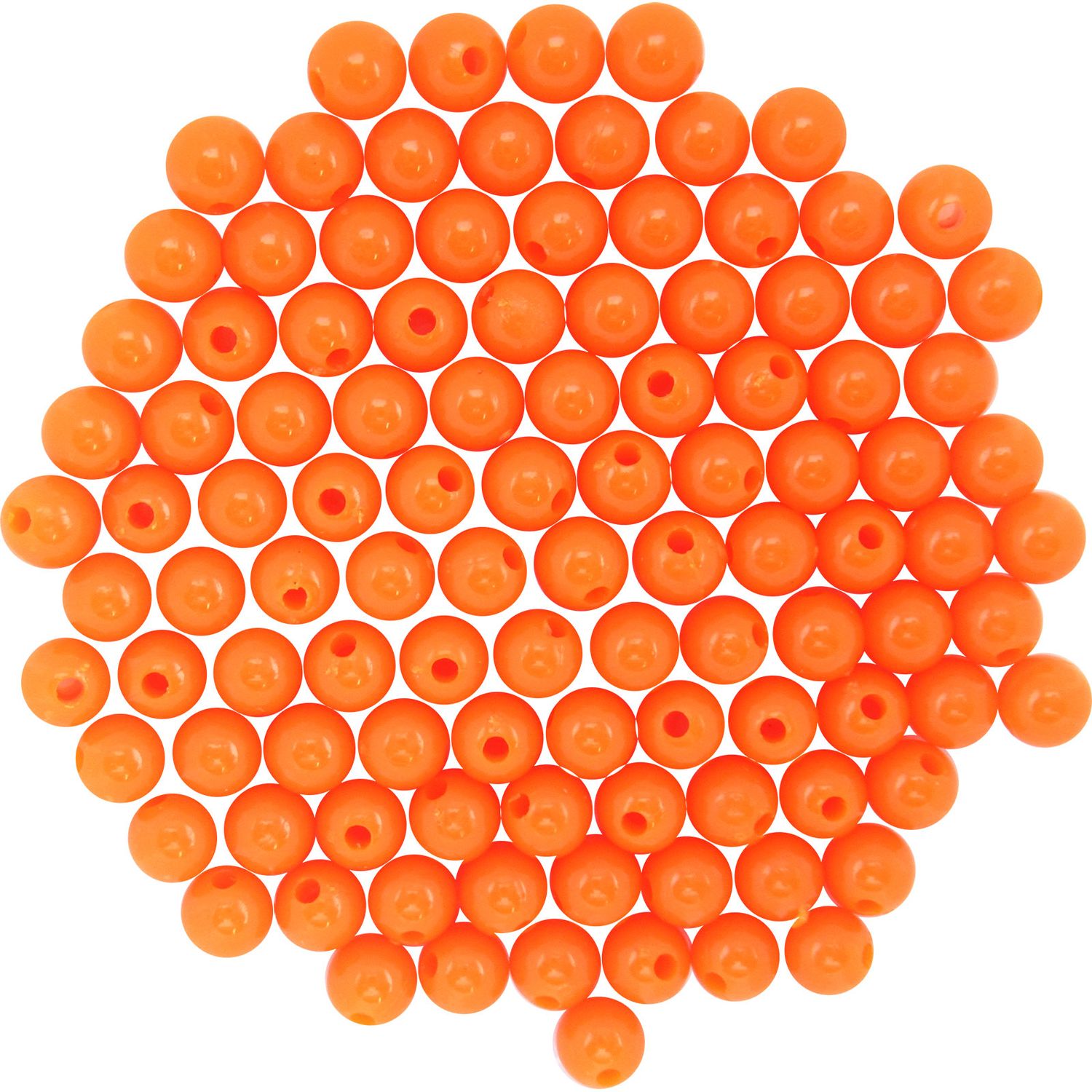 Dutch Fork Solid Orange 6mm Beads