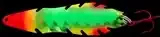 Erie Arrowhead Spoon #3.5&quot; Bonecrusher Chartreuse Metallic Back