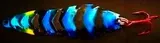 Erie Arrowhead Spoon #3.5&quot; Sonic Blue Orange Metallic Back