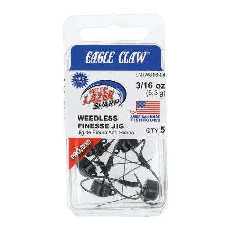 Eagle Claw Weedless Finesse Jig 3/16oz. Black
