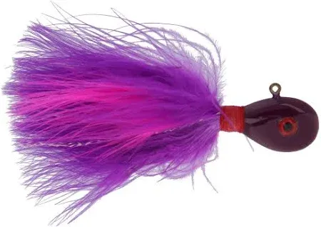 Erie Dearie 3/4oz Hair Jigs Purple Fire