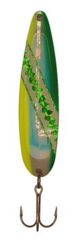 Stinger Stingray Spoons UV Green Dolphin (Silver Back) 4.25&#39;&#39;