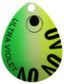 UV Splash Spinner Blade – Chartreuse and Green – Size 5 PK of 3