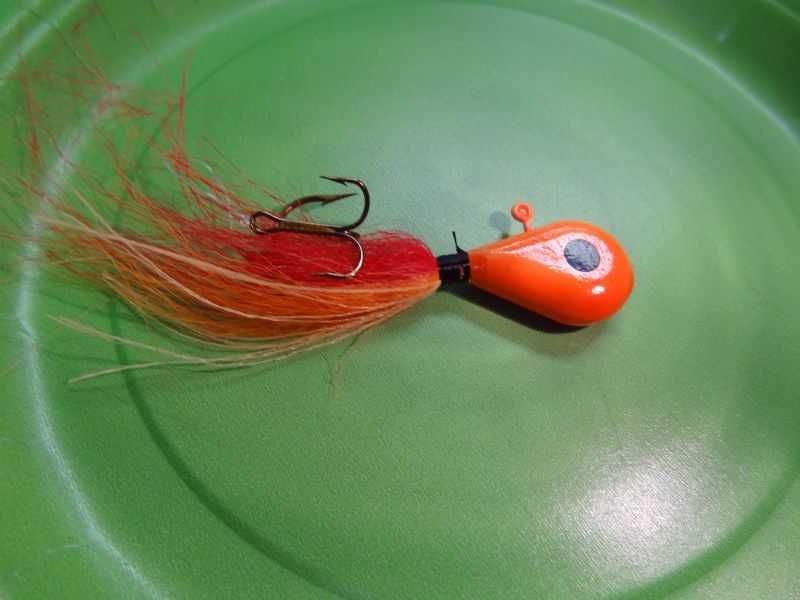 Walleye Killer Jigs  Orange Head Red/Orange Tail 1/4