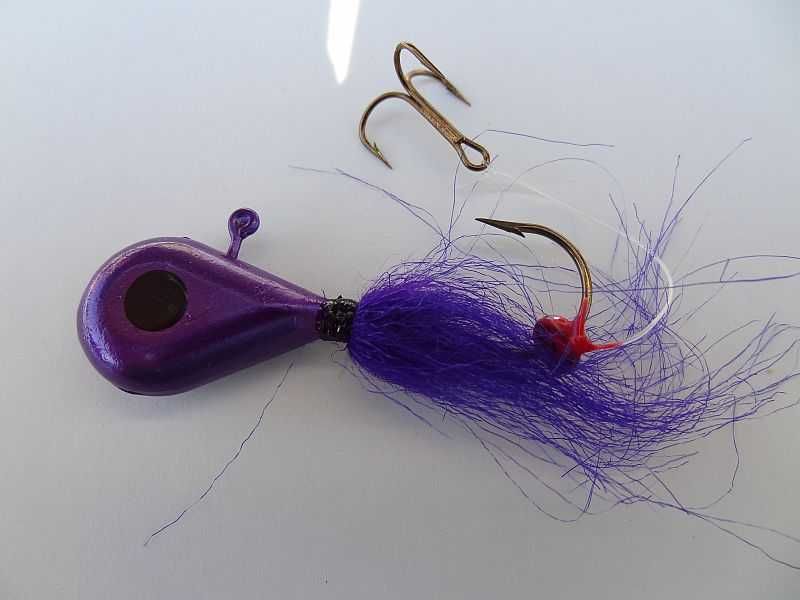 Walleye Killer Jigs   Purple Head Purple Tail 1/4