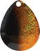 Black &amp; Orange Iridescent Foilistic Colorado Blades Size 4  Pk of 3
