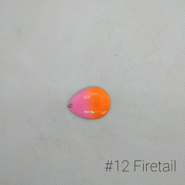 #12-S Firetail W/Silver Back Size 3 3pk Krankie Lure Colorado Blades