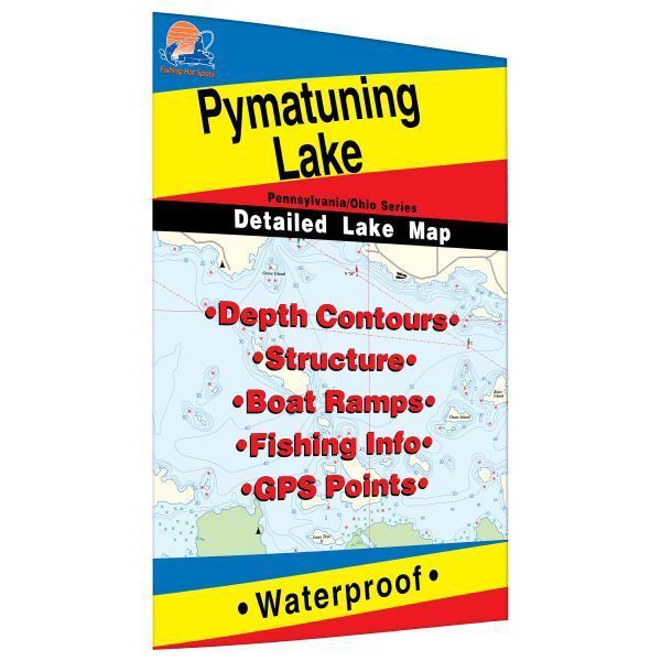 Fishing Hot Spots Freshwater Lake and River Fishing Map - Pymatuning - Pennsylvania