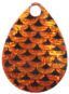Colorado Spinner Blade-Size 4-Orange &amp; Black Scale Iridescent Foilistic Pk of 3