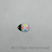 #012 Black Wonderbread W/Chartreuse Back Size 5 3pk Krankie Lure Colorado Blades