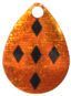 Colorado Spinner Blade-Size 4-Orange &amp; Black Diamond Iridescent Foilistic Pk of 3