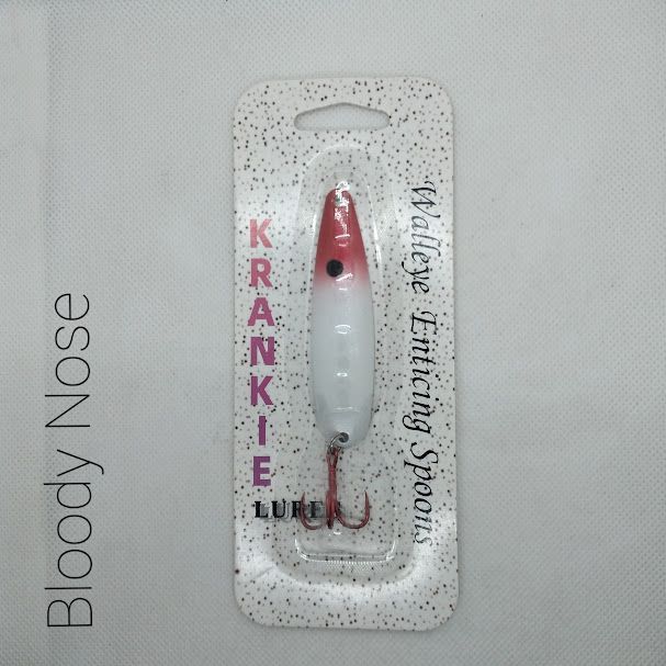 Bloody Nose W/Gold Back #14 Walleye Enticing Spoons 3-3/4"