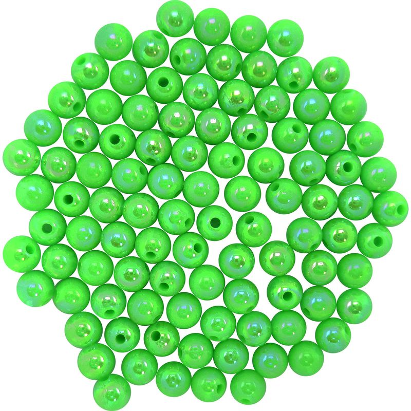 Dutch Fork 6mm Green Peral Beads