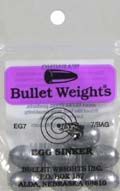 Bullet Weights Egg Sinkers 1/2oz 7pc