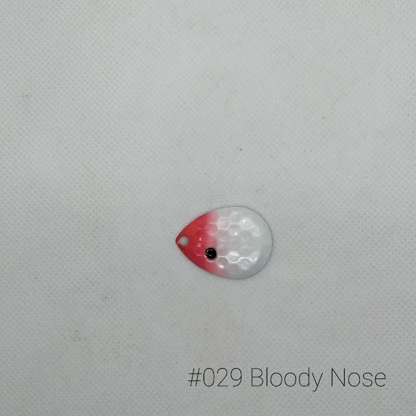 #029 Bloody Nose W/White Back Size 5 3pk Krankie Lure Colorado Blades
