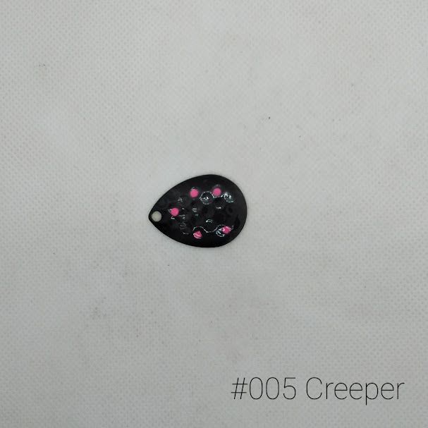 #005 Creeper W/Chartreuse Back Size 4 3pk Krankie Lure Colorado Blades