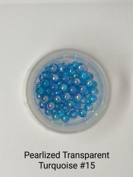 8mm Transparent Turquoise Beads 250pk