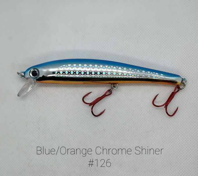 #126 Blue/Orange Chrome Shiner Krankie Walleye Shallow Diver