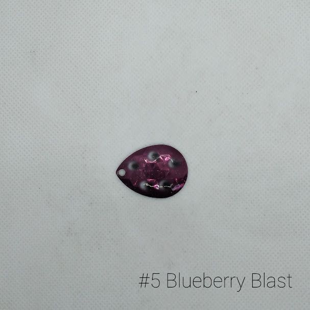 #5-S Blueberry Blast W/Silver Back Size 3 3pk Krankie Lure Colorado Blades