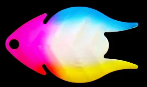 Erie Arrowhead Spinner Blade #8 Badmojo Pink Metallic Back