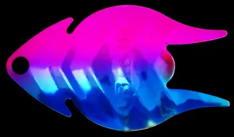 Erie Arrowhead Spinner Blade #8 Headhunter Pink Metallic Back