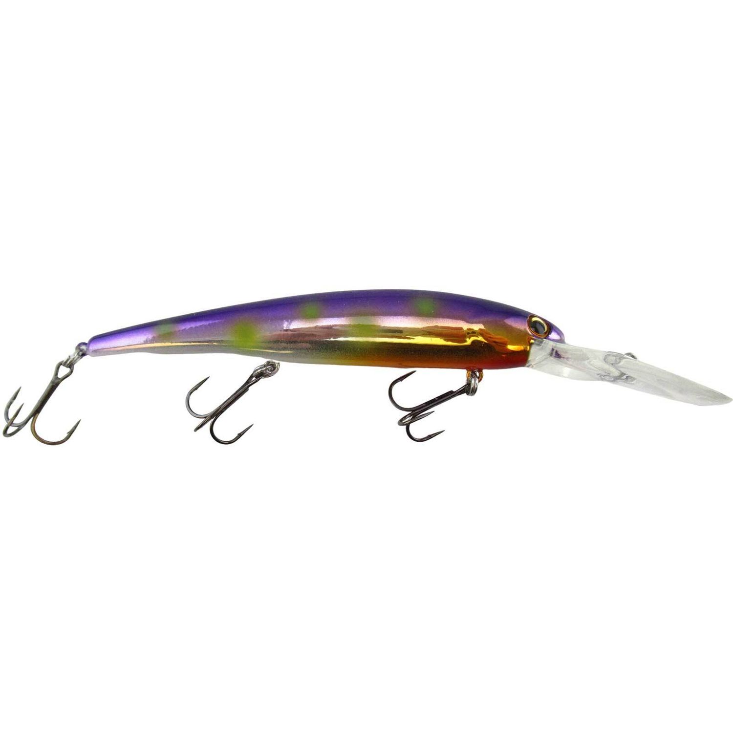 JT Custom Bandit Walleye Deep Diver Purple Minnow