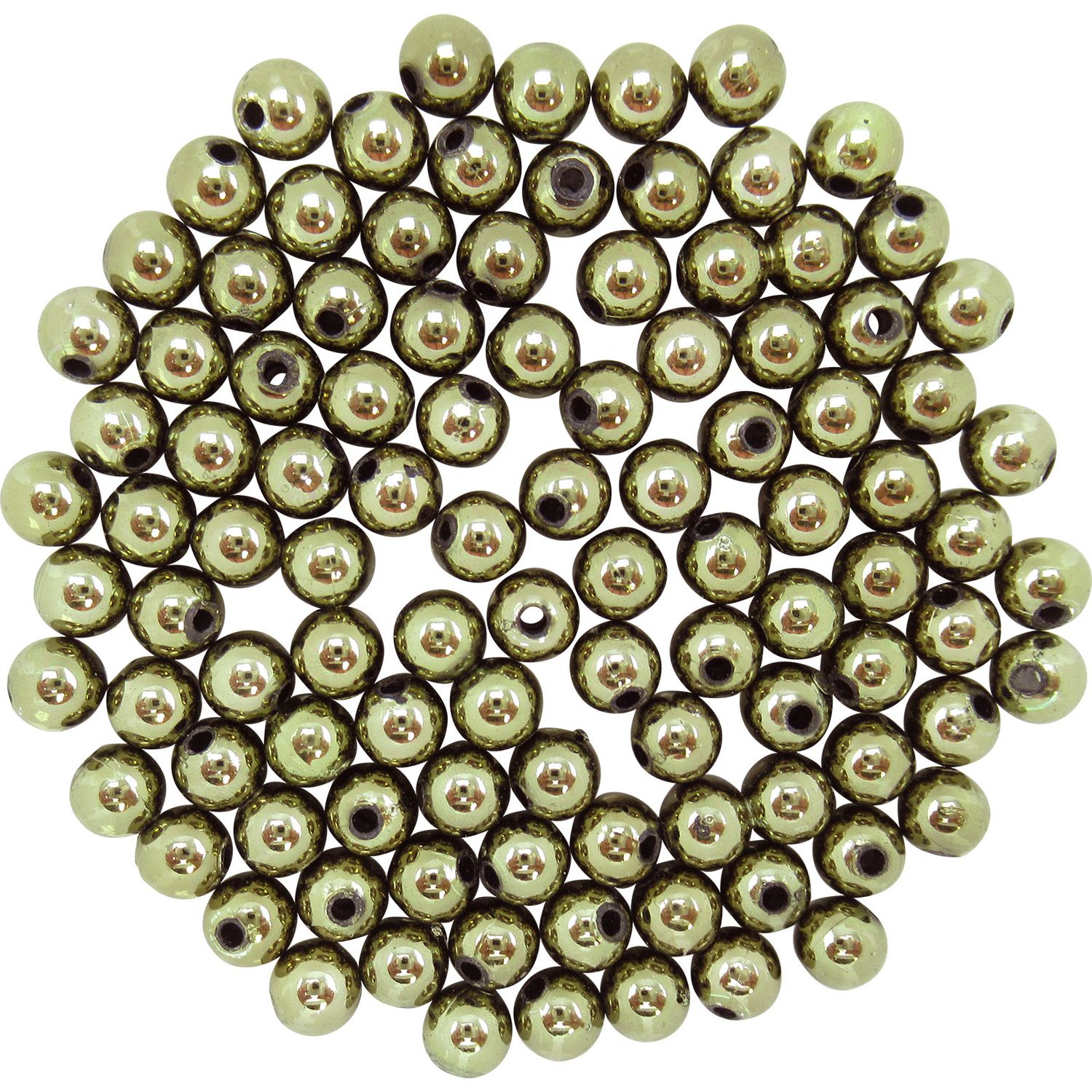 Dutch Fork 6mm Bronze Metallic Beads M10