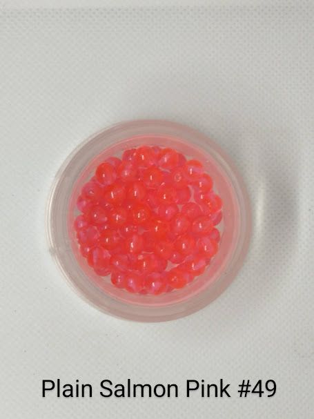 4mm Plain Salmon Pink Beads 1LB Bag