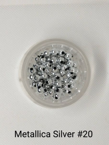 8mm Metallic Silver Beads 1lb Bag