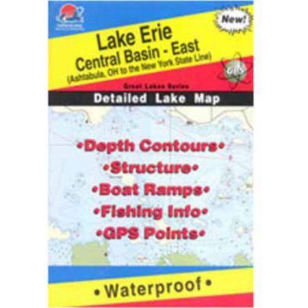 Fishing Hot Spots Freshwater Lake and River Fishing Map - Erie-Ctrl Basin (Ashtabula-NY) Ohio