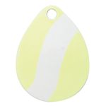 Chartreuse &amp; White Striped Colorado Blades Size 4 3pk