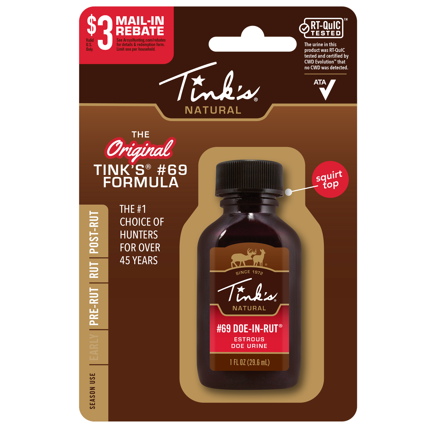 TNK W6366 #69 Doe-In-Rut Buck L 1oz