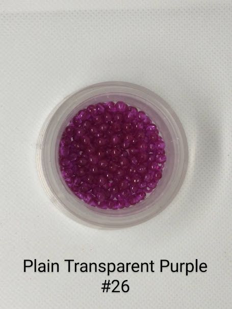 6mm Plain Transparent Purple Beads 1lb Bag