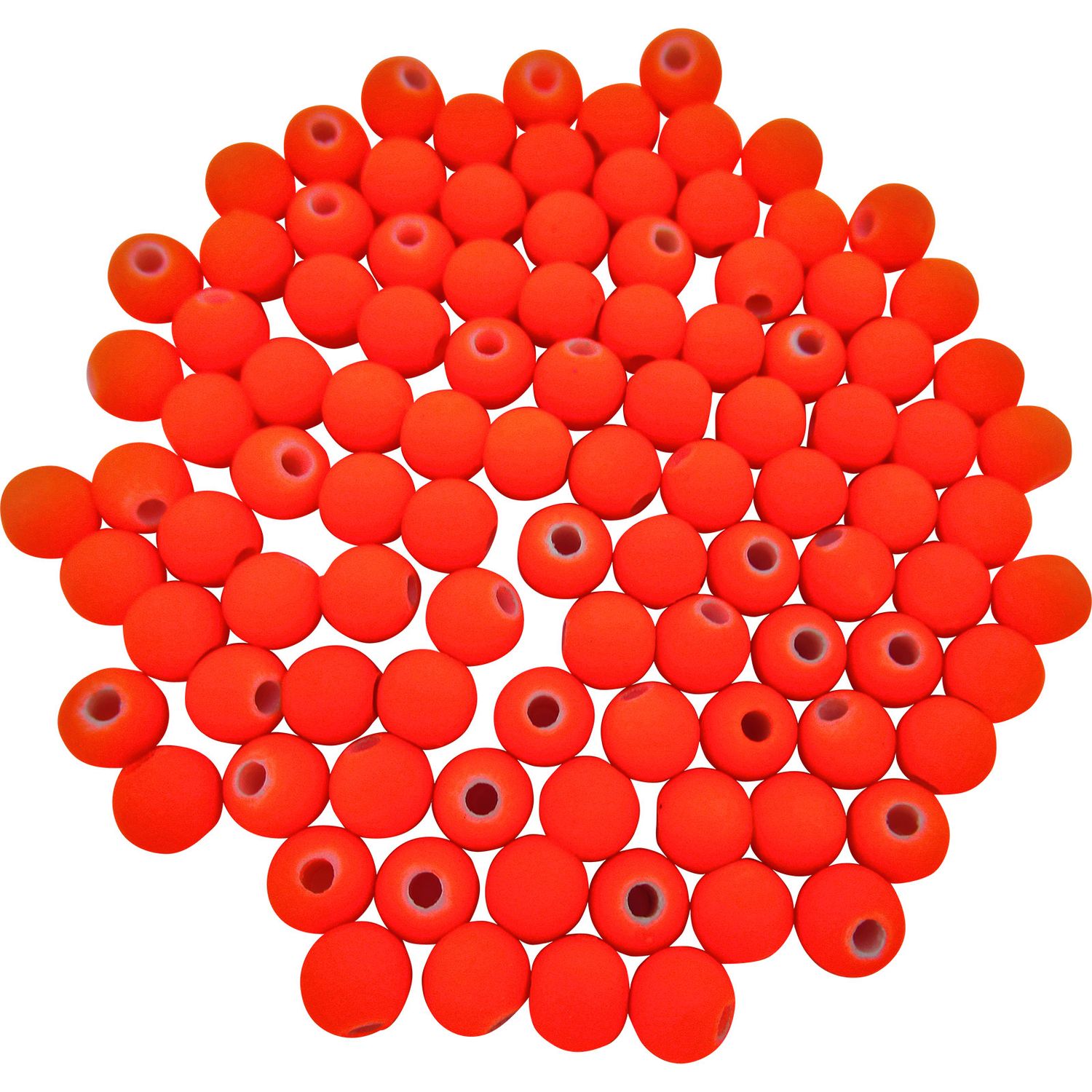 Dutch Fork 6mm Neon Orange Beads N01