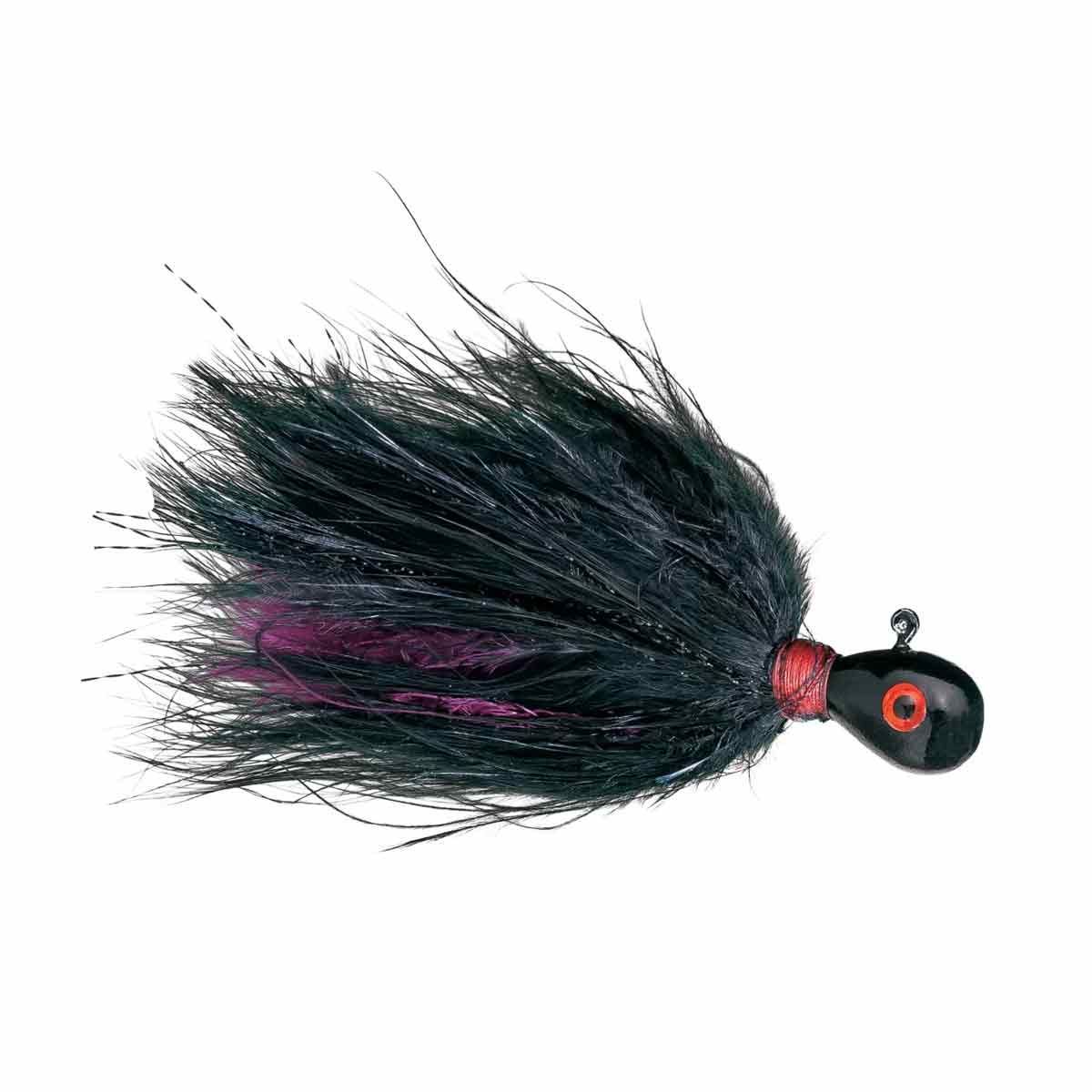 Erie Dearie Gamefish Killer 3/4oz Black/Purple Hair Jigs  ED66030