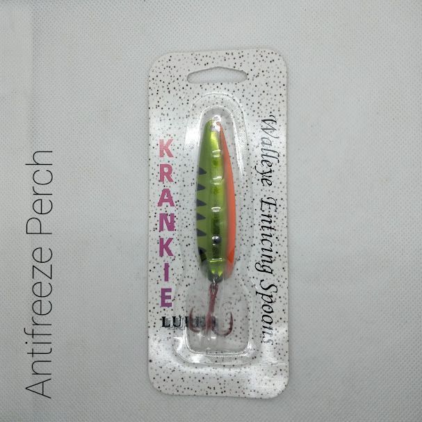 Antifreeze Perch W/Gold Back #41 Walleye Enticing Spoons 3-3/4"