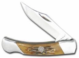 Sk-145 Lock Back Brown Jigged Bone Pocket Knife W/ 2-1/4" SS Blade  SK-145