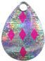 Colorado Spinner Blade-Size 4-Silver &amp; Pink Diamond Iridescent Foilistic Pk of 3