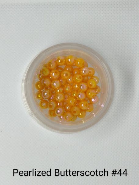 6mm Pearlized Butterscotch Beads 200pk