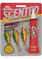 Berkley Scented Flicker Shad® Pro Pack 5 Slick Firetiger 3pk FSFSH5PP-SLFT