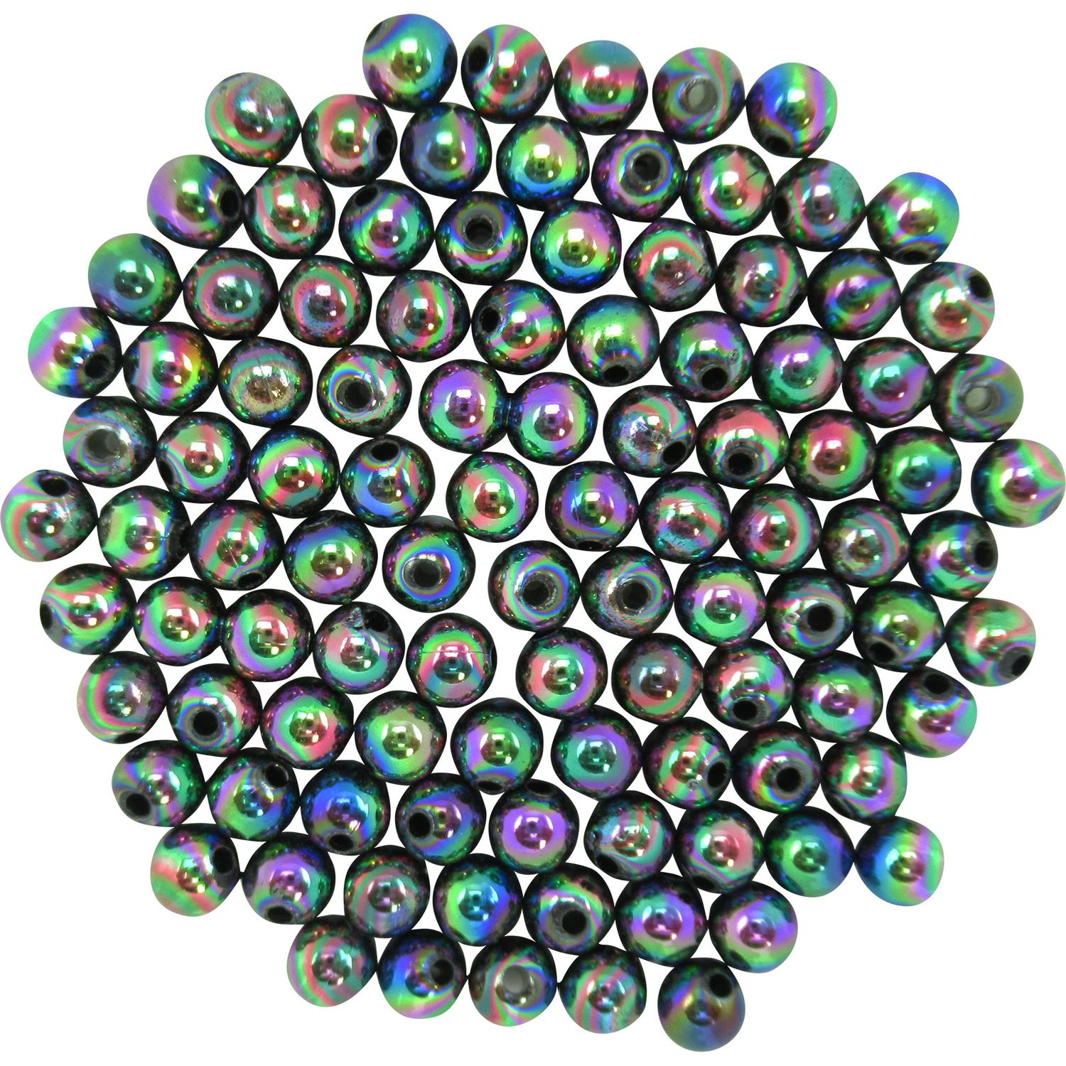Dutch Fork 6mm Black Pearl Beads