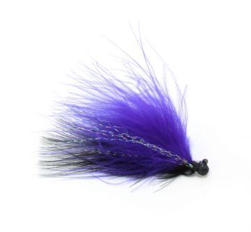 Challanger Maribou Jig. 1/16oz  Black Head/ Purple  CSJ116-BHPUBB
