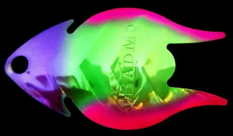 Erie Arrowhead Spinner Blade #8 Gunslinger Orange Metallic Back