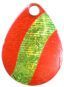 Colorado Spinner Blade-Size 3-Orange/Chartreuse Stripe Iridescent Foilistic Pk of 3