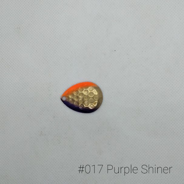 #017 Purple Shiner W/Purple Back Size 4 3pk Krankie Lure Colorado Blades