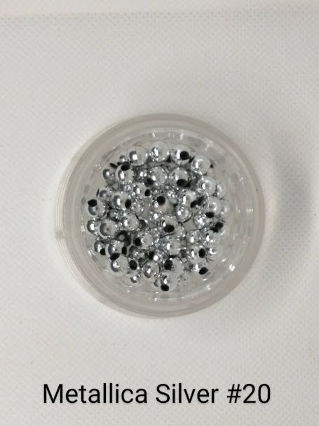 4mm Metallica Silver Beads 1LB Bag