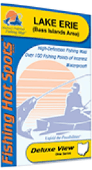 Fishing Hot Spots Freshwater Lake and River Fishing Map - Erie-Bass Island Area Ohio