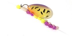 Dutch Fork Custom Lures 10" Fluoro Carbon Crawler Harness Purple Tiger